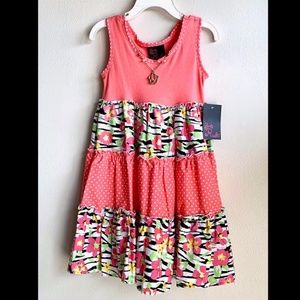3/$40 ⭐️ GIRLS RULE Sleeveless Tiered Dress SIZE 5 (NWT)
